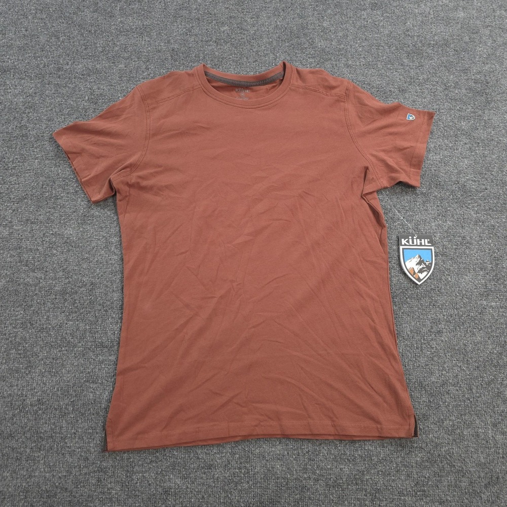 Kuhl Shirt Mens Medium Red Wildfibre Bravado Tee Organic Cotton Hiking Outdoors